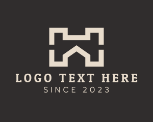 Beige - Housing Property Letter H logo design
