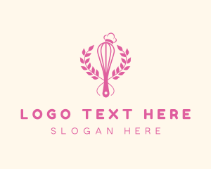 Toque Hat - Bakery Whisk Pastry logo design