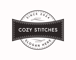 Retro Needle Thread Sewing logo design