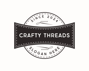 Retro Needle Thread Sewing logo design