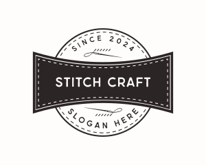 Retro Needle Thread Sewing logo design