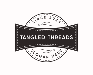 Retro Needle Thread Sewing logo design