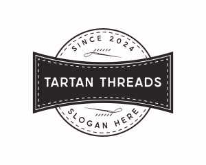 Retro Needle Thread Sewing logo design