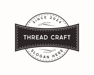 Retro Needle Thread Sewing logo design