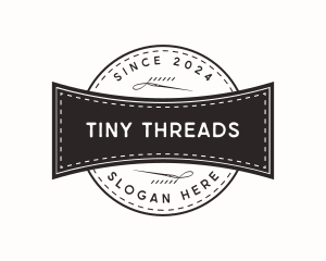 Retro Needle Thread Sewing logo design