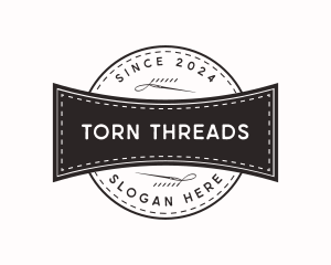 Retro Needle Thread Sewing logo design