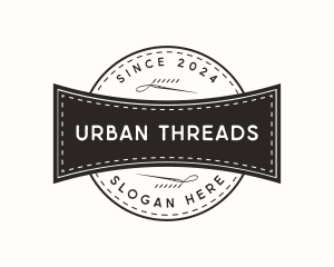 Retro Needle Thread Sewing logo design