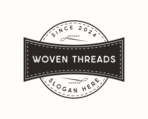 Retro Needle Thread Sewing logo design