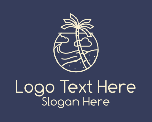 Palm - Tropical Seaside Summer Beach logo design