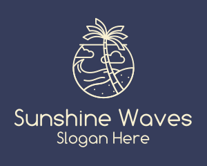 Summer - Tropical Seaside Summer Beach logo design