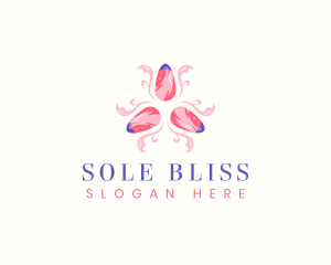 Pedicure - Nail Polish Cosmetics logo design