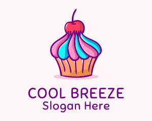 Sweet Cherry Cupcake Logo