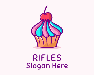 Sweet Cherry Cupcake Logo