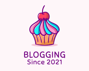 Dessert - Sweet Cherry Cupcake logo design