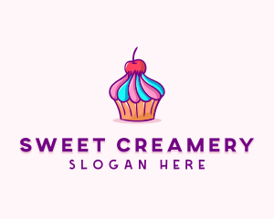 Sweet Cherry Cupcake logo design