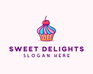 Sweet Cherry Cupcake logo design