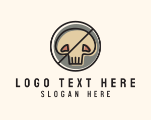 Toxic - Scary Skull Skeleton logo design