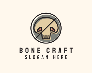 Skeleton - Scary Skull Skeleton logo design