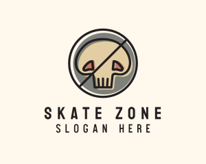 Scary Skull Skeleton logo design