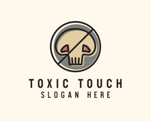 Toxic - Scary Skull Skeleton logo design