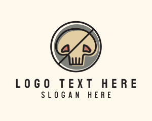 Scary Skull Skeleton Logo