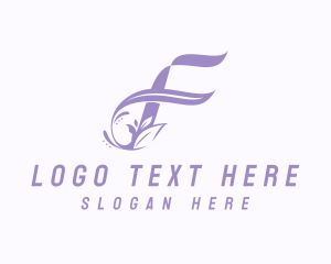 Stylish Floral Letter F Logo