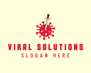 Sword Virus Stab logo design