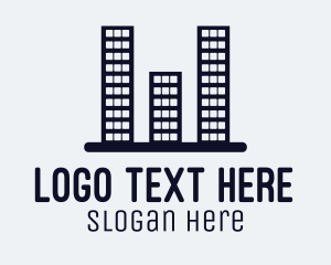 Skyscraper Bar Graph Logo