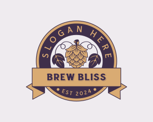 Hops Brewery Pub logo design