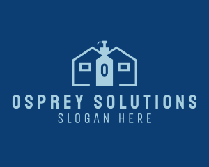 Home Sanitizer Liquid Cleaning logo design