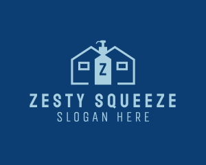 Home Sanitizer Liquid Cleaning logo design