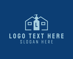 Letter - Home Sanitizer Liquid Cleaning logo design