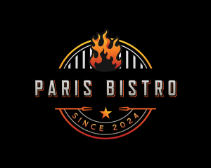 Barbecue Flame Grill logo design