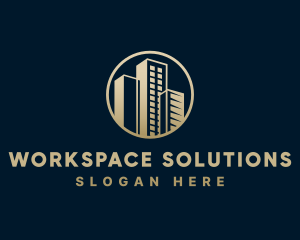 Office - Office Tower Building logo design