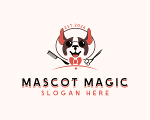 Pet Grooming Dog logo design