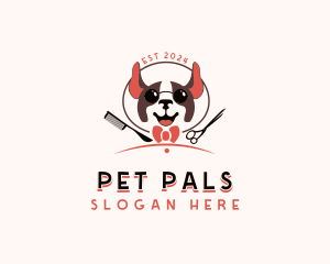 Pet Grooming Dog logo design