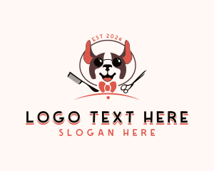 Mascot - Pet Grooming Dog logo design