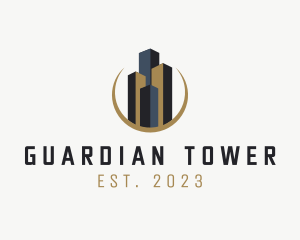 Construction Tower Building logo design