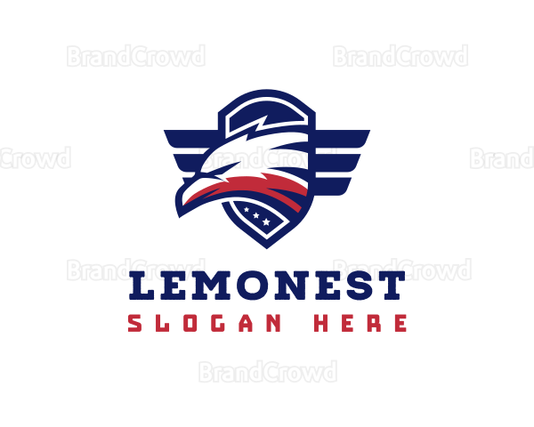 American Patriotic Eagle Shield Logo