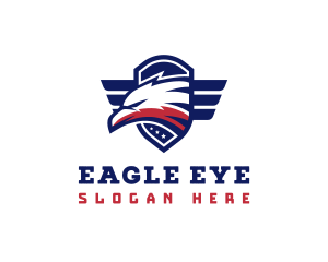 American Patriotic Eagle Shield logo design