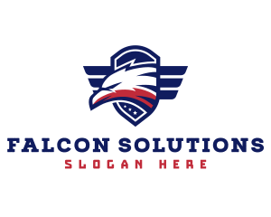 American Patriotic Eagle Shield logo design