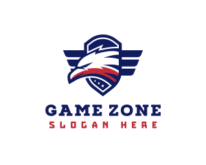 Defense - American Patriotic Eagle Shield logo design