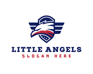 Aviation - American Patriotic Eagle Shield logo design