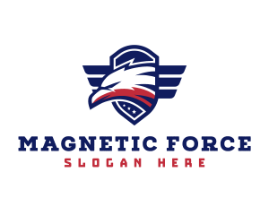 American Patriotic Eagle Shield logo design