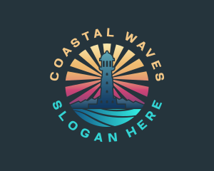 Coast - Lighthouse Marine Port logo design