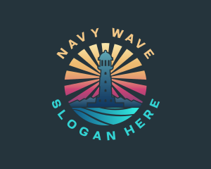 Navy - Lighthouse Marine Port logo design