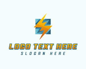 Lightning Bolt Charge logo design