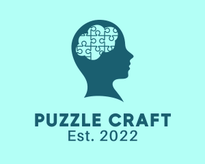 Brain Puzzle Psychology logo design