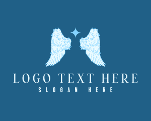 Holy - Spiritual Angel Wings logo design