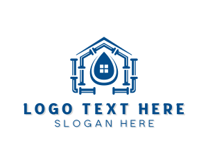 House - Water House Plumbing logo design